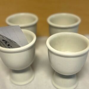 Elegant White Egg Cup 4 piece set